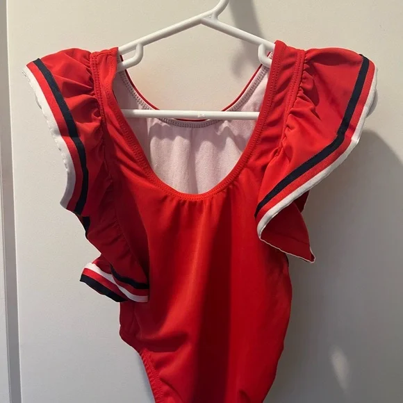 Janie & Jack sailor patriotic red boutique swimsuit for baby girl-12-18 mos - Picture 4 of 6